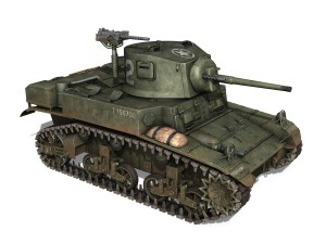 m3a1 light tank stuart - 156700 3D Model