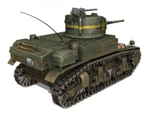 m3 light tank stuart - el diablo Modèle 3D