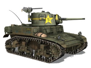 m3 light tank stuart - el diablo Modèle 3D
