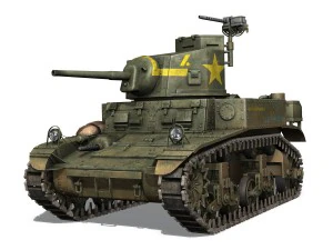 m3 light tank stuart - new hampshire 4 3D Model