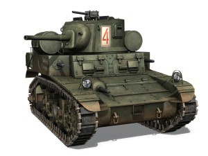 m3a1 light tank stuart - death-hell and destruction 3D Model