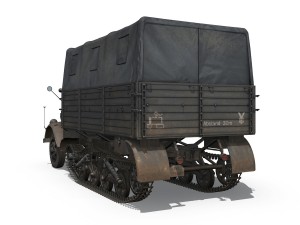 opel blitz maultier - half-truck cargo truck - 17 pzdiv Modelo 3D