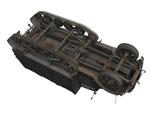 opel blitz maultier - cami&oacute;n de carga semirremolque - 17 pzdiv Modelo 3D