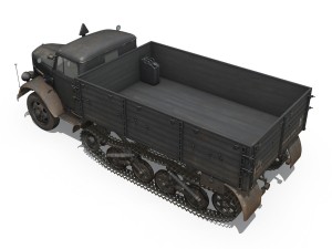 opel blitz maultier - half-truck cargo truck - 17 pzdiv Modelo 3D