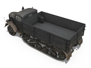 opel blitz maultier - cami&oacute;n de carga semirremolque - 17 pzdiv Modelo 3D