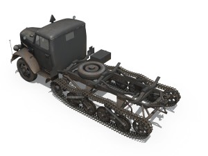 opel blitz maultier - half-truck cargo truck - 17 pzdiv Modelo 3D