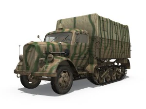 opel blitz maultier - half-truck cargo truck - 36 infantry-division 3D Model