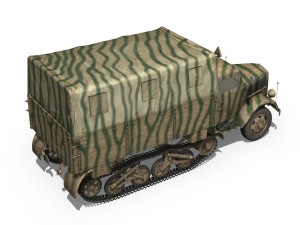opel blitz maultier - half-truck cargo truck - 36 infantry-division 3D 模型