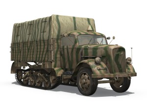 opel blitz maultier - half-truck cargo truck - 36 infantry-division 3D 模型