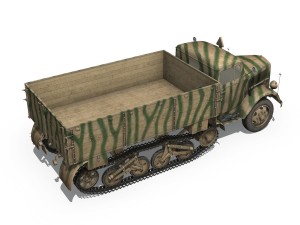 opel blitz maultier - half-truck cargo truck - 36 infantry-division 3D 模型