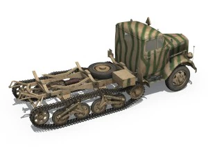 opel blitz maultier - half-truck cargo truck - 36 infantry-division 3D Model
