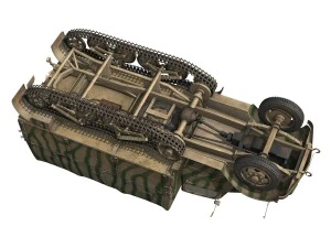 opel blitz maultier - half-truck cargo truck - 36 infantry-division 3D Model