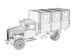 opel blitz - 21 panzer-division 3D Model