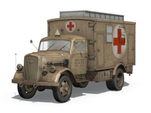 opel blitz - 3t ambulance truck - 2 pzdiv 3D Model