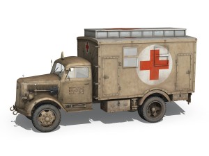 opel blitz - 3t ambulance truck - 2 pzdiv 3D Model