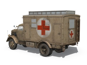 opel blitz - 3t ambulance truck - 2 pzdiv 3D Model