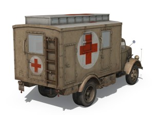 opel blitz - 3t ambulance truck - 2 pzdiv 3D Model