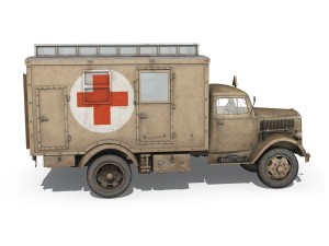 opel blitz - 3t ambulance truck - 2 pzdiv 3D Model