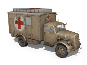 opel blitz - 3t ambulance truck - 2 pzdiv 3D Model
