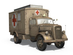 opel blitz - 3t ambulance truck - 2 pzdiv 3D Model