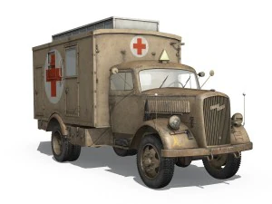 opel blitz - 3t ambulance truck - 2 pzdiv 3D Model