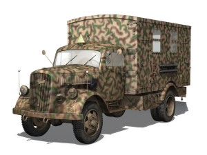 opel blitz - 3t truck with radiokoffer Modelo 3D