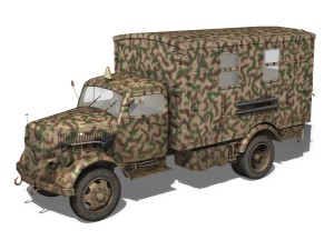 opel blitz - 3t truck with radiokoffer Modelo 3D