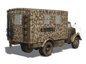opel blitz - 3t truck with radiokoffer Modelo 3D