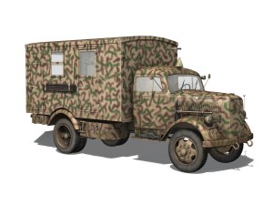 opel blitz - 3t truck with radiokoffer Modelo 3D