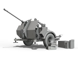 2cm flak 38 with sdah 51 - trailer 3D Model