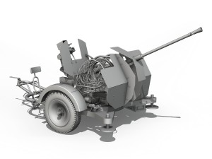 2cm flak 38 with sdah 51 - trailer 3D Model
