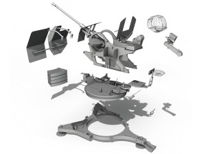 2cm flak 38 with sdah 51 - trailer 3D Model