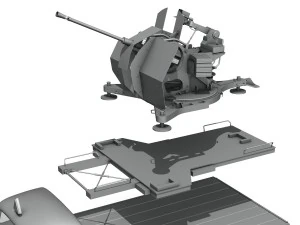 opel blitz with 2cm flak 38 3D Model