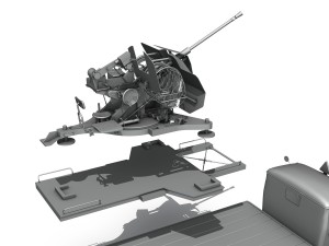 opel blitz with 2cm flak 38 3D Модель