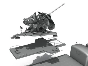 opel blitz with 2cm flak 38 3D Model