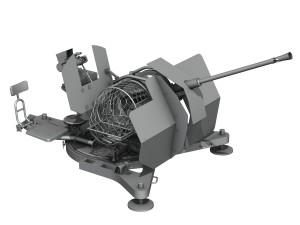 opel blitz with 2cm flak 38 3D Модель