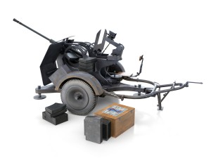 2cm flak 38 with sdah 51 - trailer - dhg 3D Model