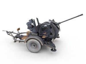 2cm flak 38 with sdah 51 - trailer - dhg 3D Model