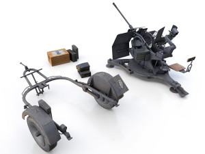 2cm flak 38 with sdah 51 - trailer - dhg 3D Model