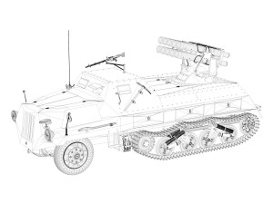 sdkfz 4 - panzerwerfer 42 3Dモデル