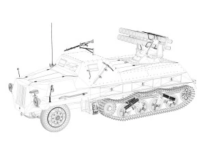 sdkfz 4 - panzerwerfer 42 3D Model