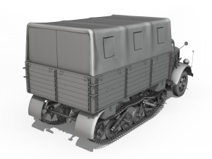 opel blitz maultier - half-truck cargo truck 3D Model