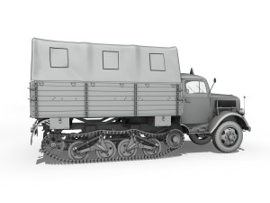 opel blitz maultier - half-truck cargo truck 3D Model