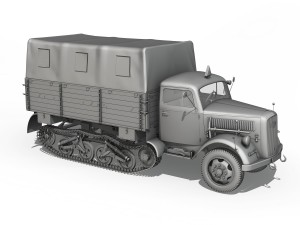 opel blitz maultier - half-truck cargo truck 3D Model