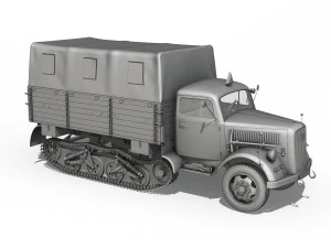 opel blitz maultier - half-truck cargo truck 3D Model