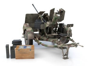 2cm flak 38 with sdah 51 - trailer - fa81 Model 3D