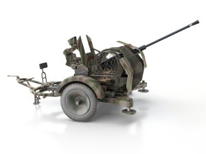 2cm flak 38 with sdah 51 - trailer - fa81 Model 3D
