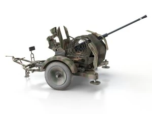 2cm flak 38 with sdah 51 - trailer - fa81 3D Model