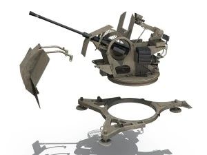 opel blitz with 2cm flak 38 - dak 3D Model