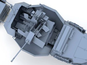 sdkfz 251-17 ausfc - hanomag anti-aircraft vehicle 3D Model